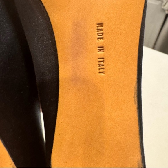 Salvatore Ferragamo Italy Women’s Navy Blue Satin Heels Size 9 Excellent! - Picture 11 of 14